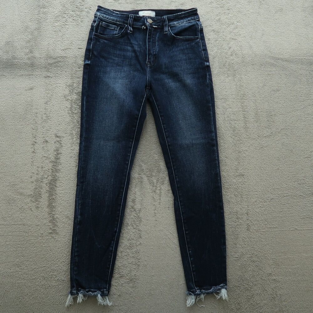 KanCan Jeans Women's Size 27 Blue Mid-Rise Kurvy Ankle Skinny Denim 26.5" Inseam